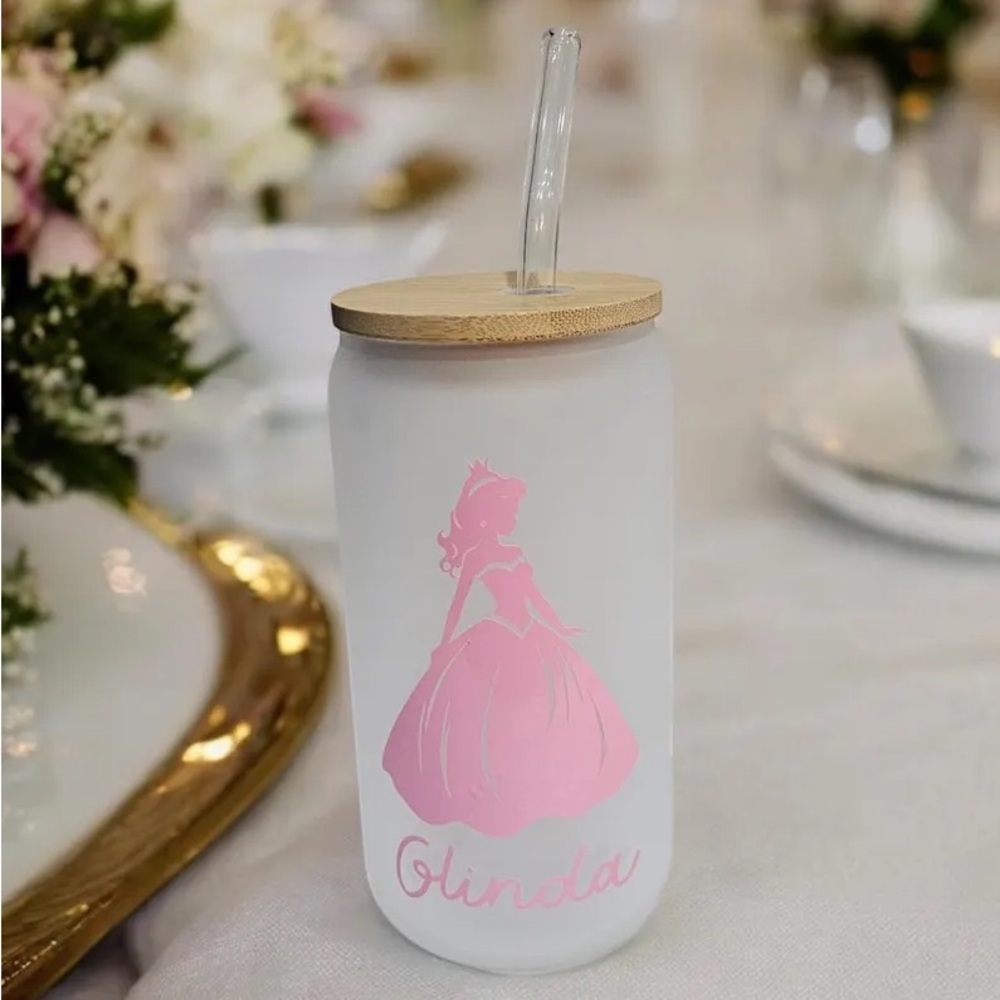 Elphaba and Glinda Frosted Glass Tumblers $28 for set ($15) each - Picture 3 of 5